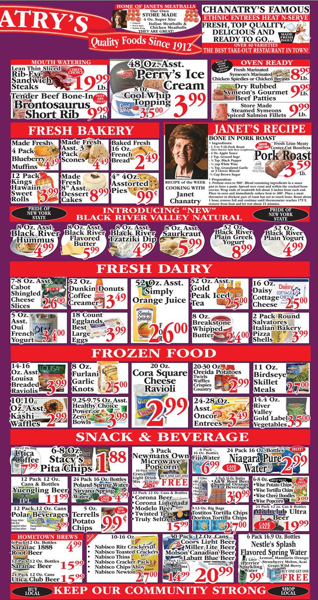 Chanatry's Hometown Market Ad from 01/09/2022