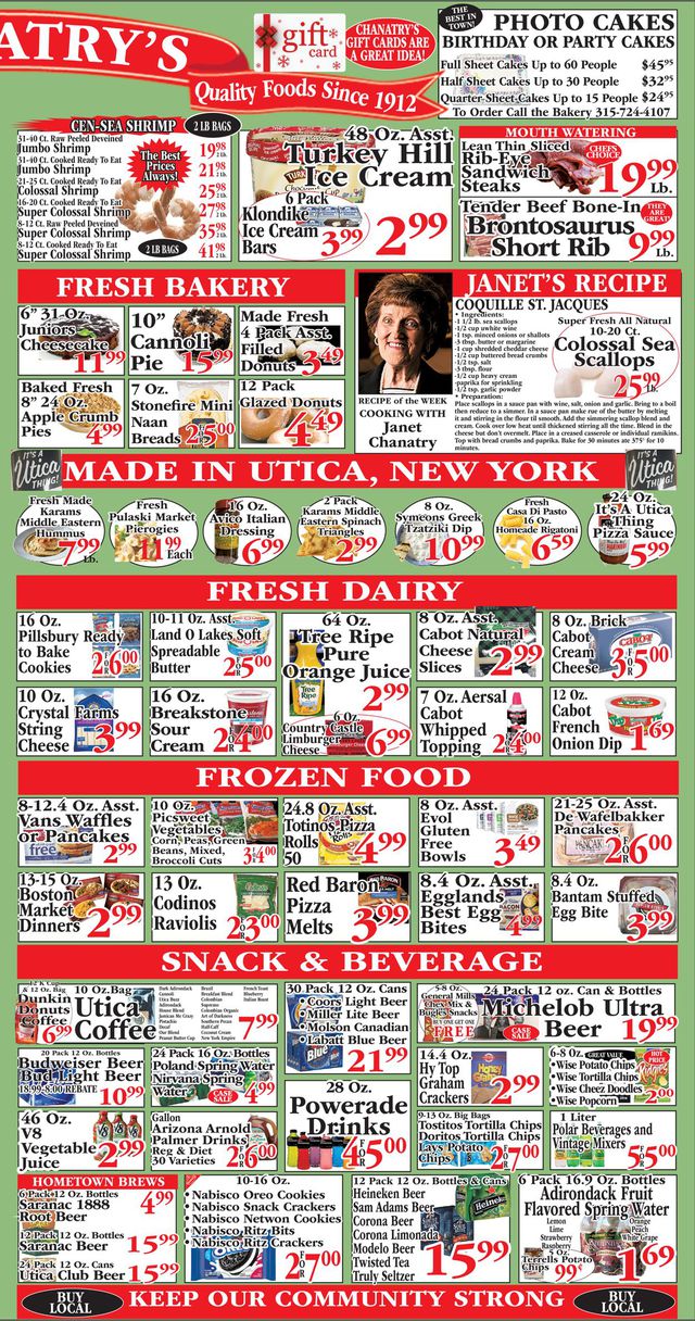 Chanatry's Hometown Market Ad from 01/30/2022