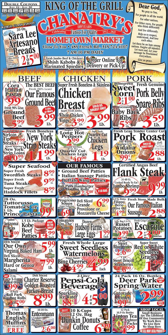 Chanatry's Hometown Market Ad from 07/24/2022