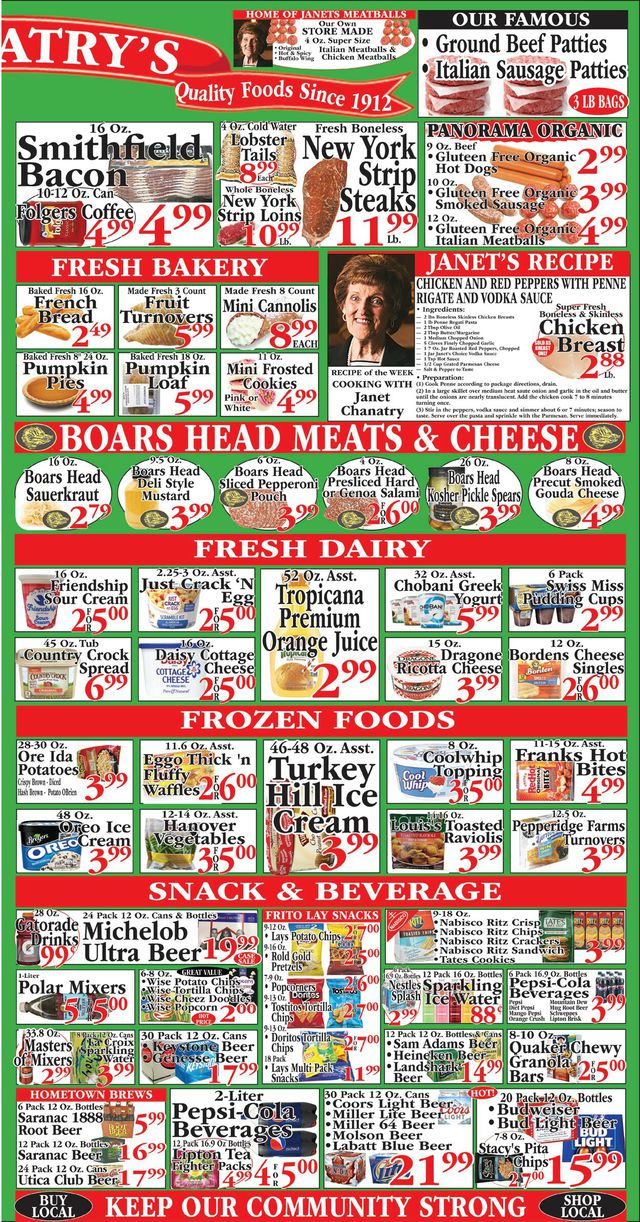Chanatry's Hometown Market Ad from 09/25/2022