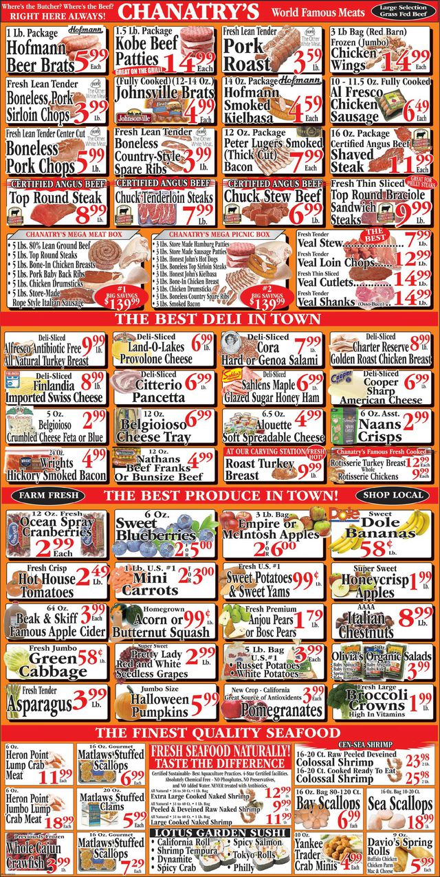 Chanatry's Hometown Market Ad from 10/23/2022