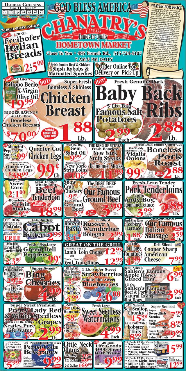 Chanatry's Hometown Market Ad from 06/11/2023