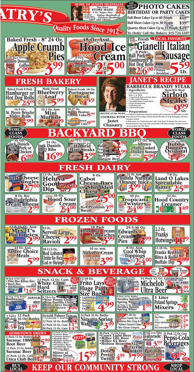 Chanatry's Hometown Market Ad from 08/27/2023
