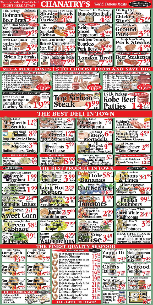 Chanatry's Hometown Market Ad from 08/27/2023