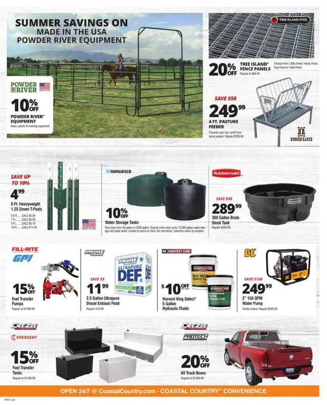Coastal Farm & Ranch Ad from 06/29/2022