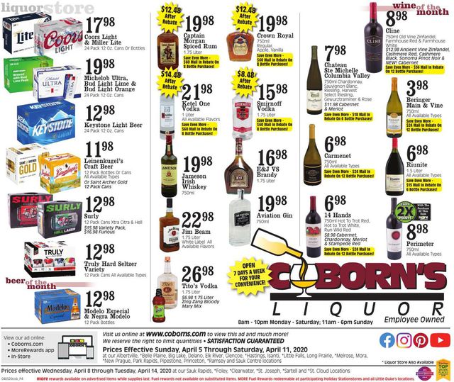 Coborn's Ad from 04/05/2020