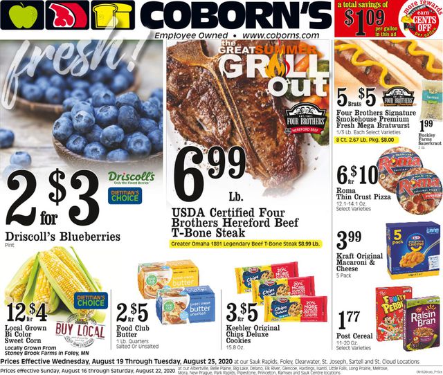 Coborn's Ad from 08/19/2020