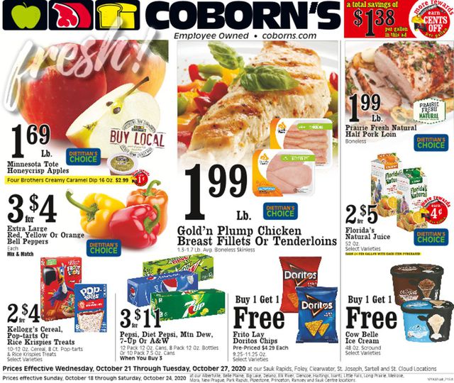 Coborn's Ad from 10/21/2020