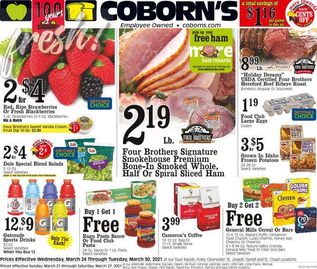 Coborn's Ad from 03/24/2021