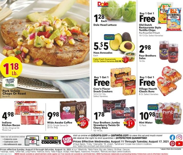 Coborn's Ad from 08/11/2021
