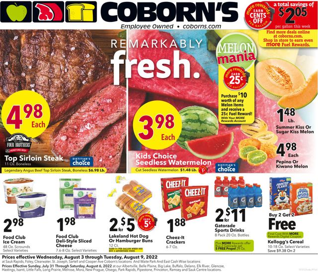 Coborn's Ad from 08/03/2022