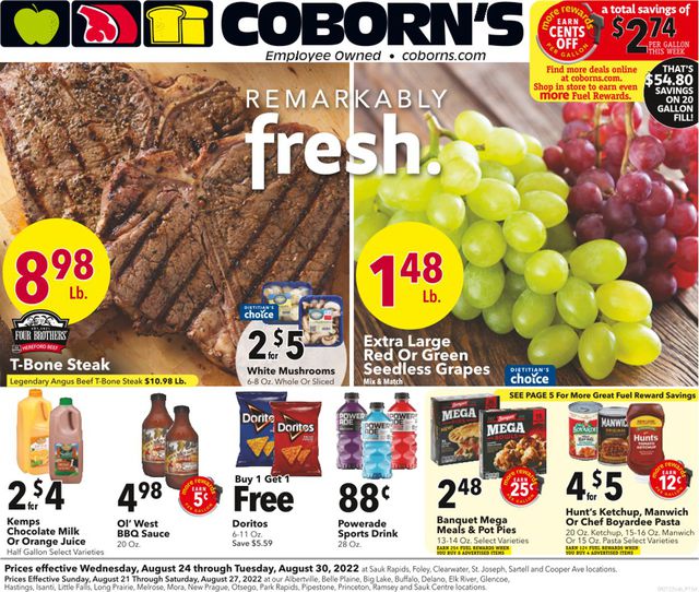 Coborn's Ad from 08/25/2022