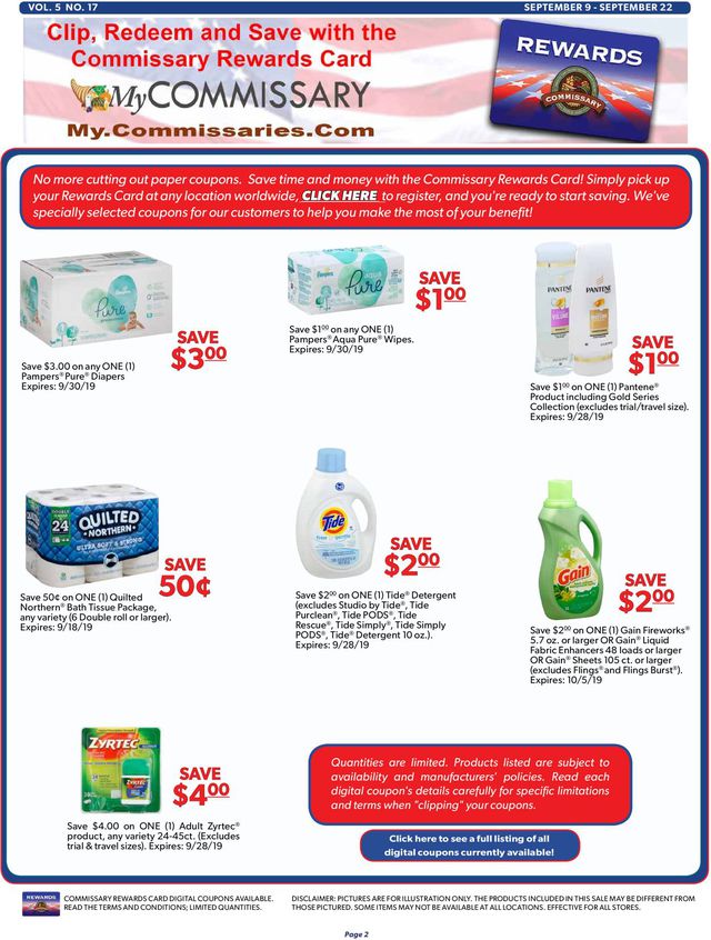 Commissary Ad from 09/09/2019