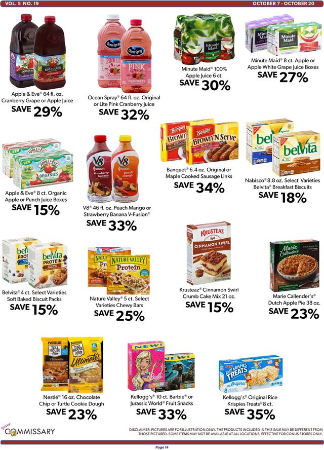 Commissary Ad from 10/07/2019