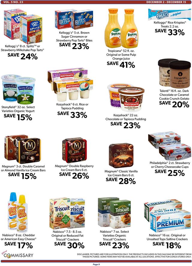 Commissary Ad from 12/02/2019