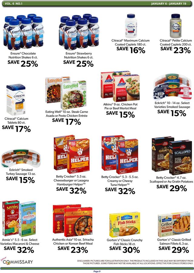 Commissary Ad from 01/06/2020
