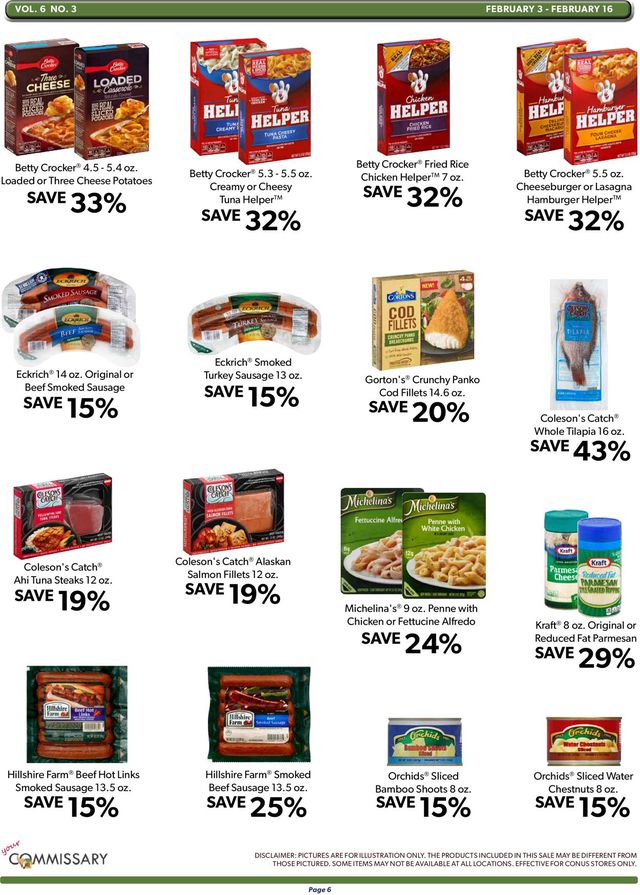 Commissary Ad from 02/03/2020