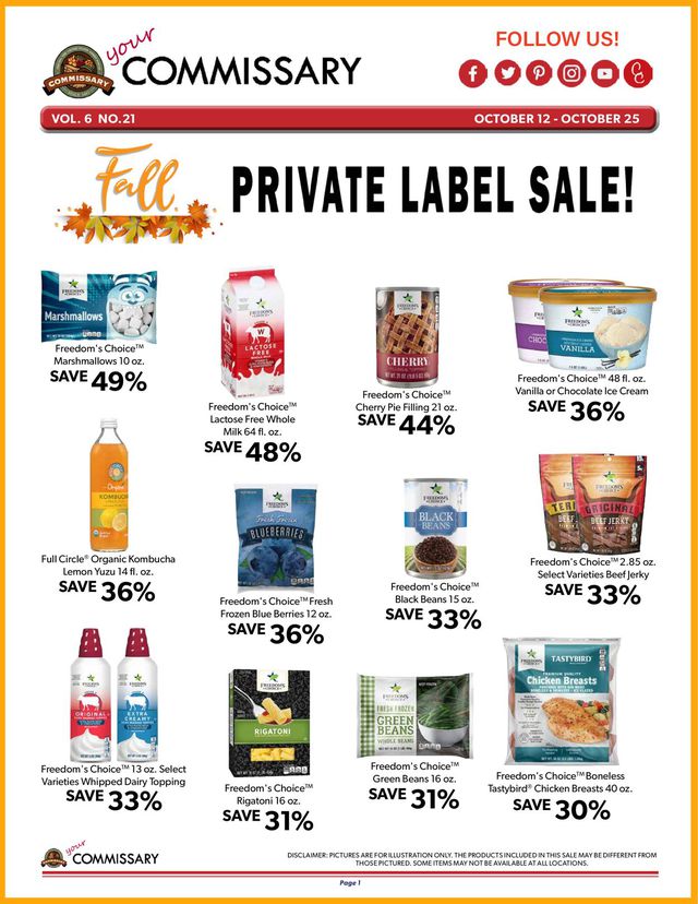 Commissary Ad from 10/12/2020