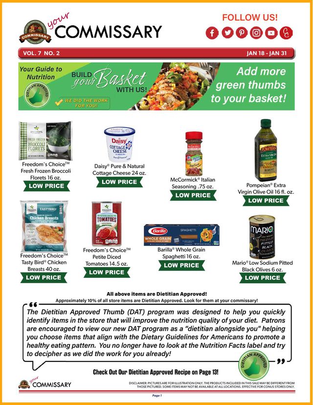Commissary Ad from 01/18/2021