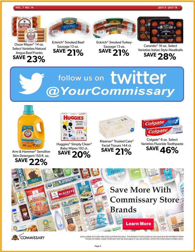 Commissary Ad from 07/05/2021