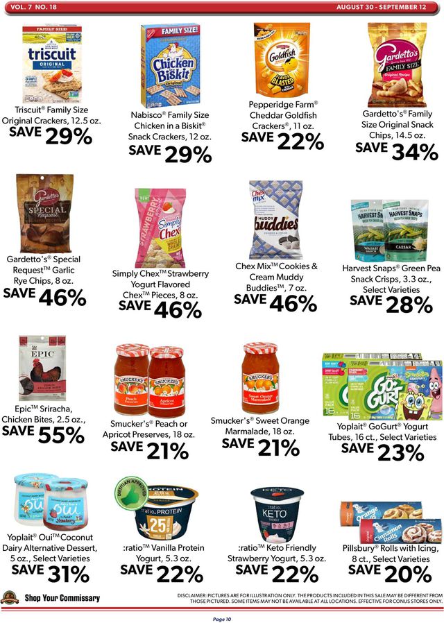 Commissary Ad from 08/30/2021
