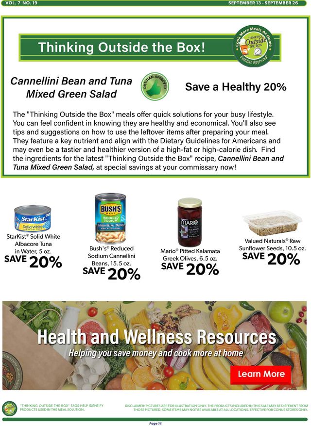 Commissary Ad from 09/13/2021