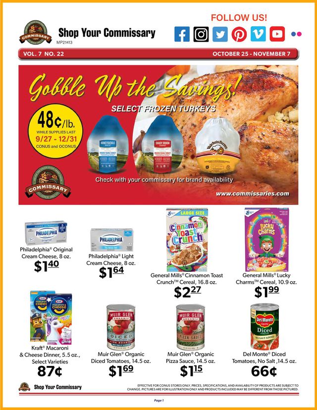 Commissary Ad from 10/25/2021
