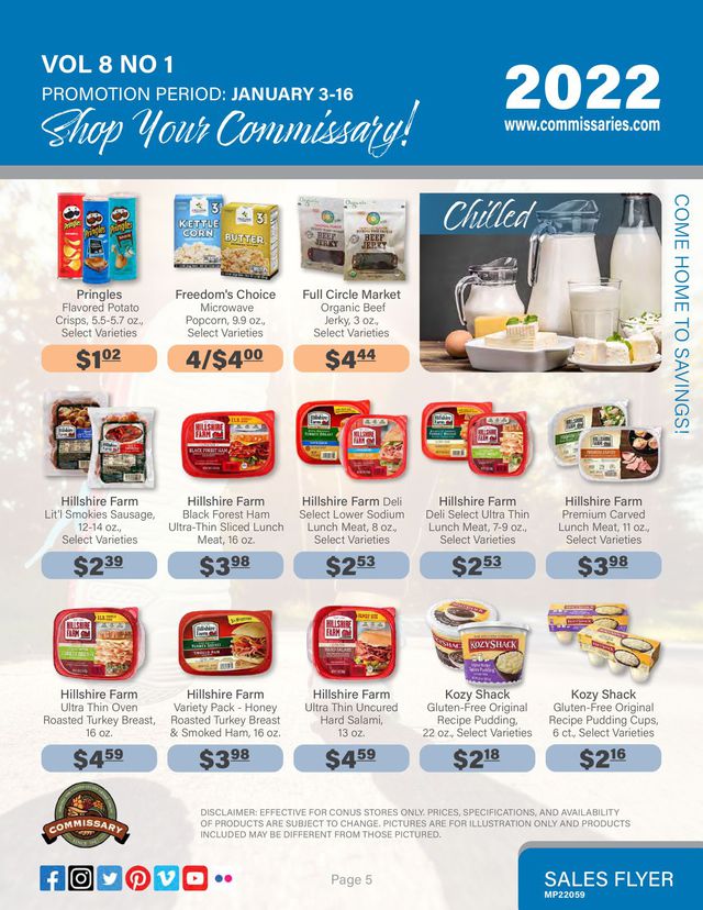 Commissary Ad from 01/03/2022