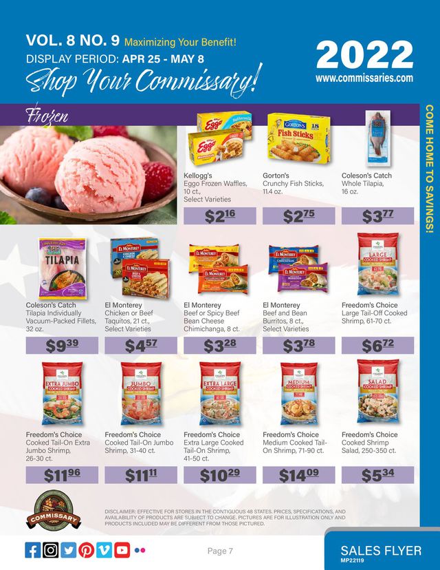 Commissary Ad from 04/25/2022