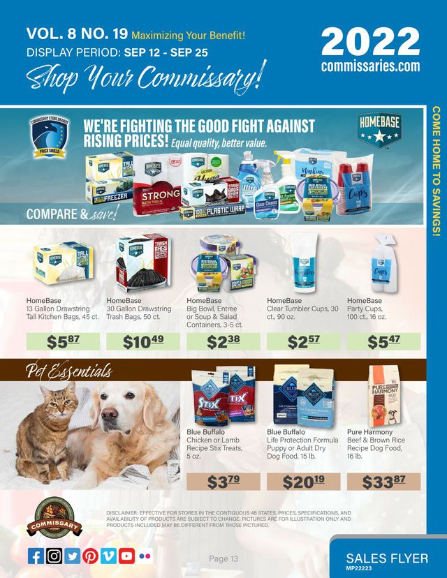 Commissary Ad from 09/12/2022