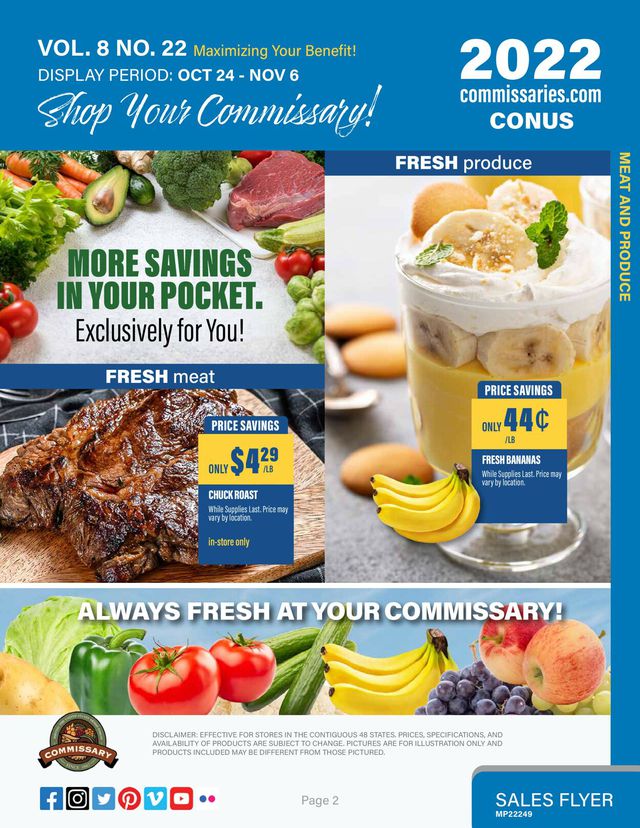 Commissary Ad from 10/24/2022