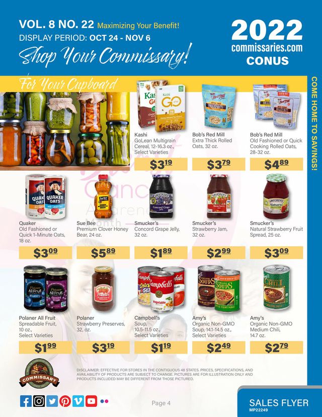 Commissary Ad from 10/24/2022