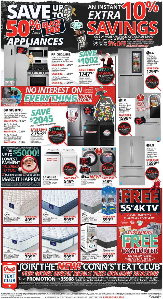 Conn's Home Plus Ad from 11/25/2020