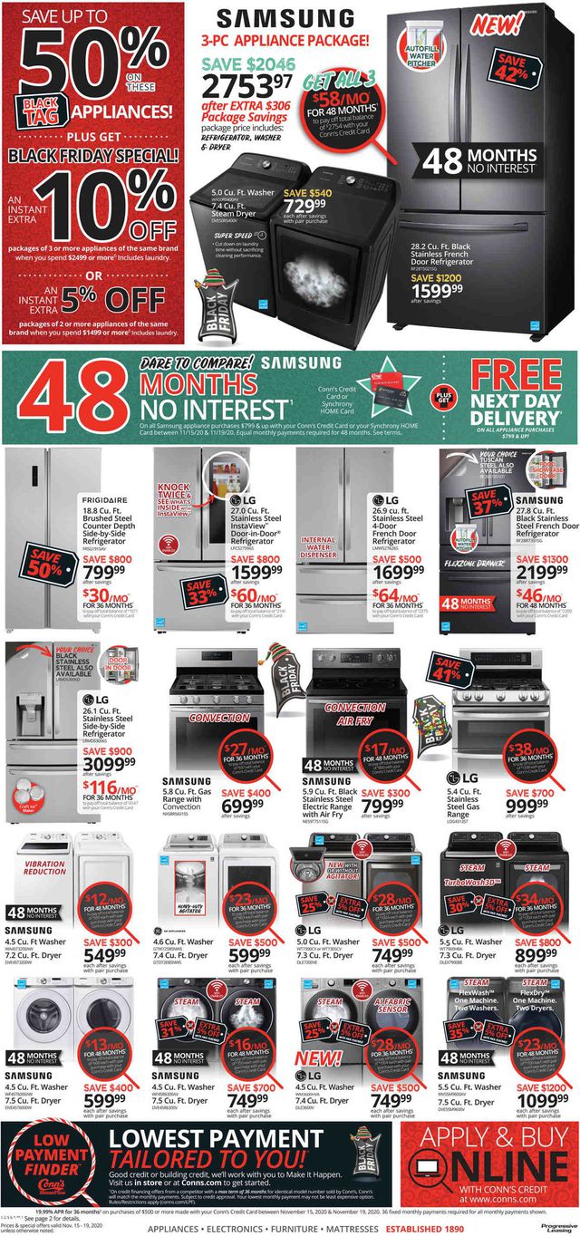 Conn's Home Plus Ad from 11/15/2020