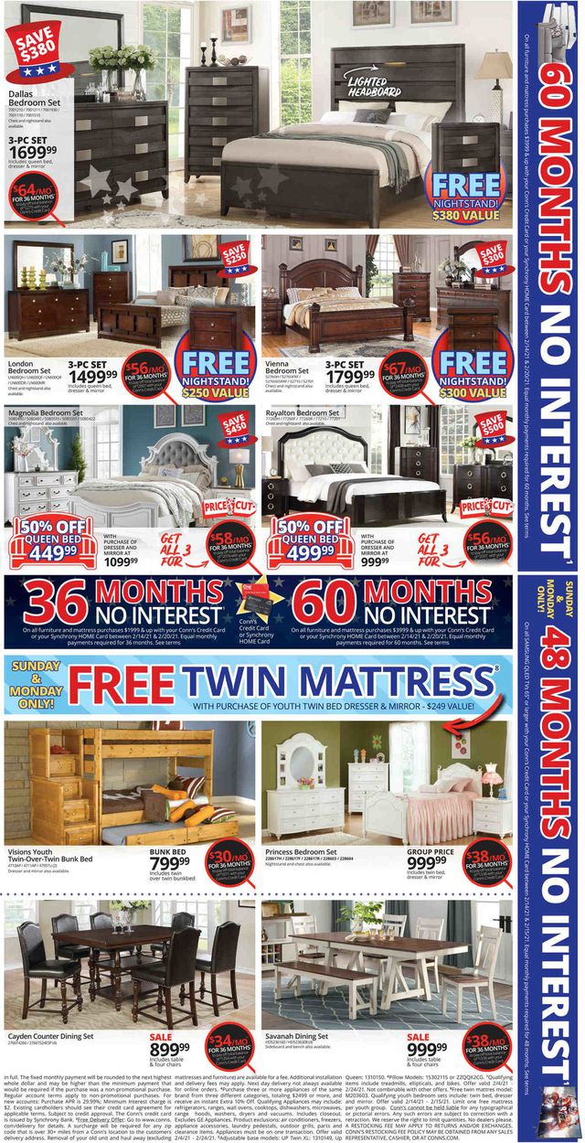 Conn's Home Plus Ad from 02/14/2021