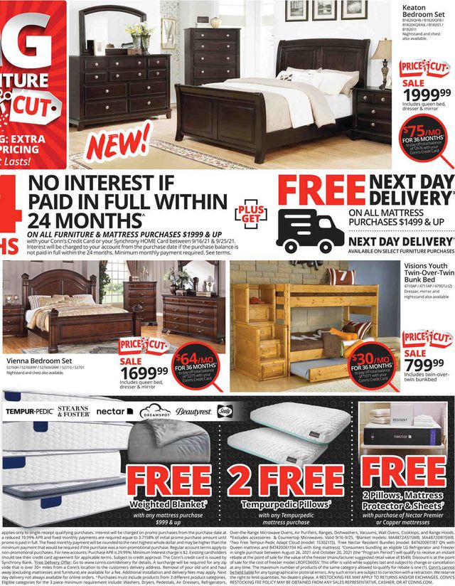 Conn's Home Plus Ad from 09/16/2021