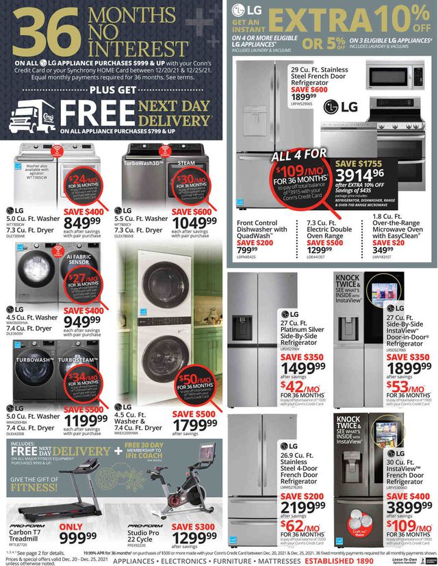 Conn's Home Plus Ad from 12/20/2021