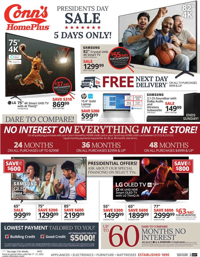 Conn's Home Plus Ad from 02/17/2022