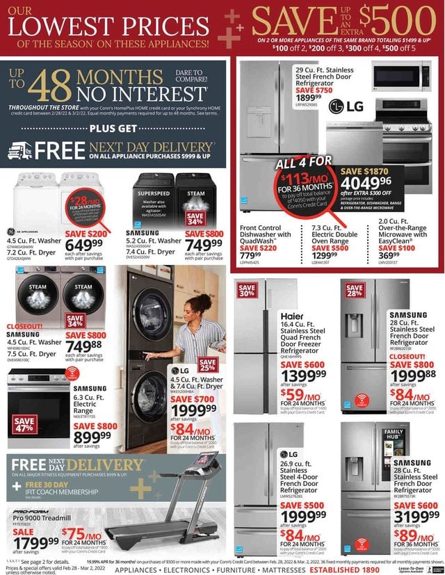 Conn's Home Plus Ad from 02/28/2022