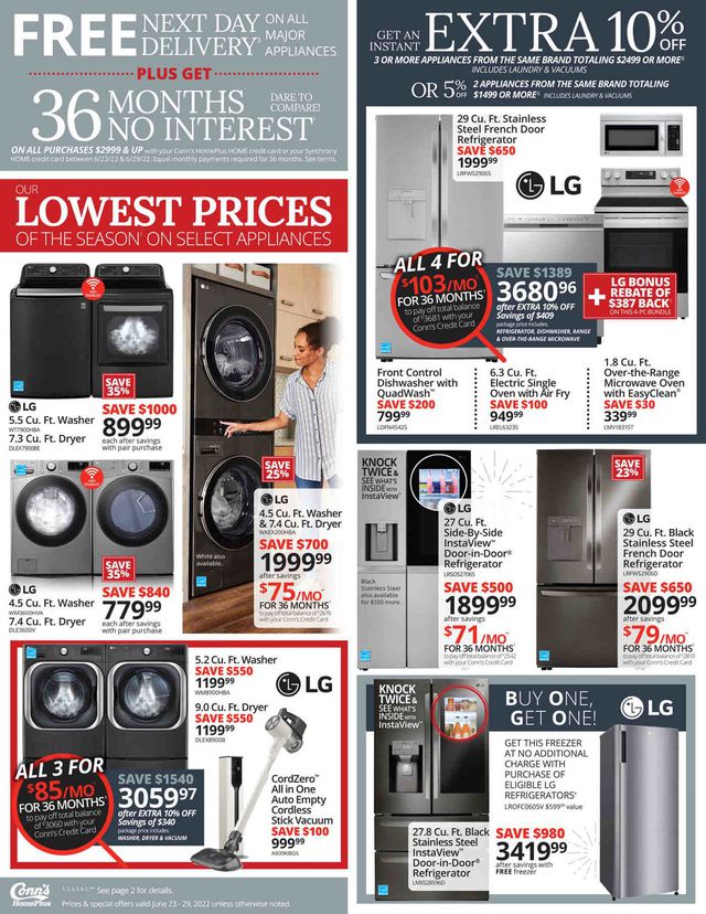 Conn's Home Plus Ad from 06/23/2022