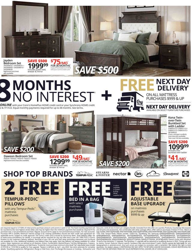 Conn's Home Plus Ad from 07/14/2022
