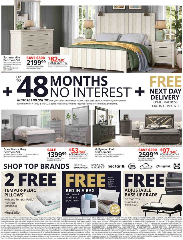 Conn's Home Plus Ad from 07/18/2022