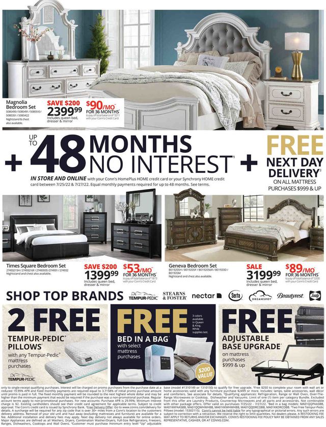 Conn's Home Plus Ad from 07/25/2022