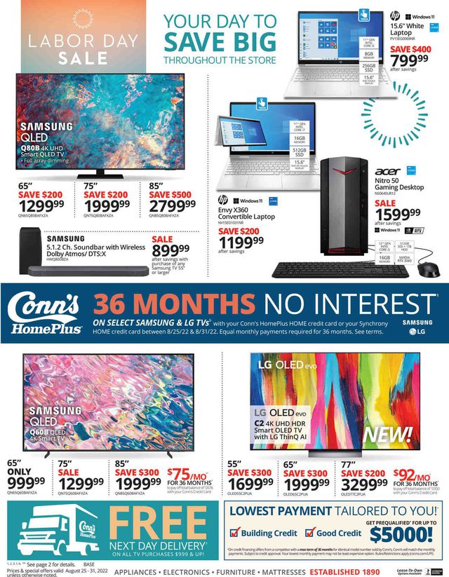 Conn's Home Plus Ad from 08/25/2022
