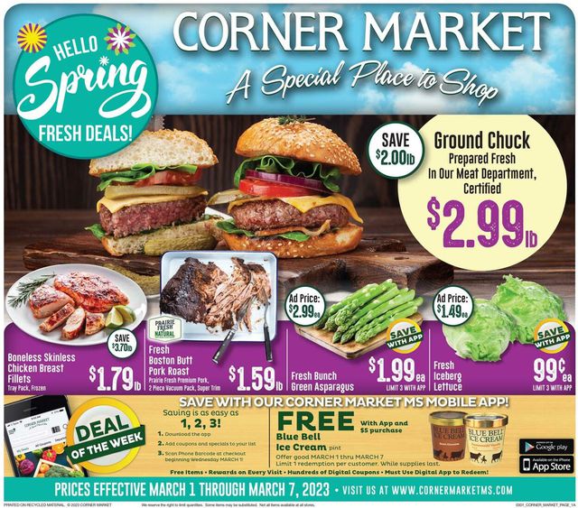 Corner Market Ad from 03/01/2023