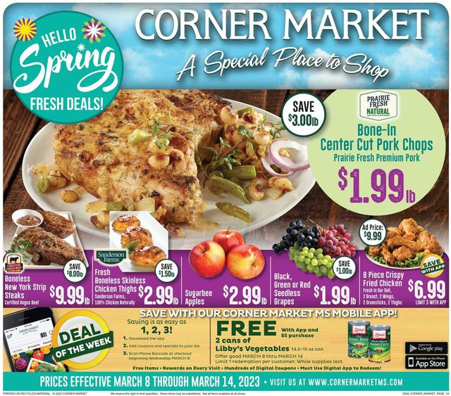 Corner Market Ad from 03/08/2023