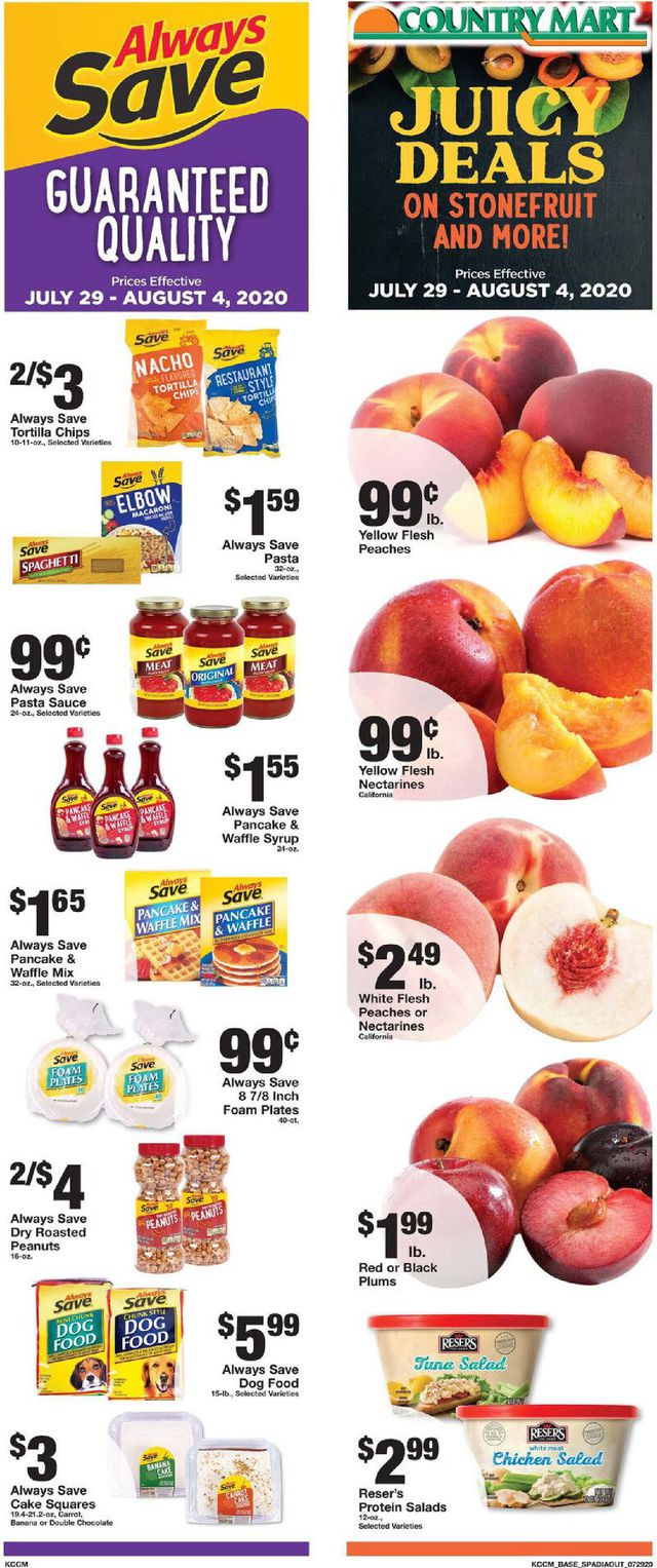 Country Mart Ad from 07/29/2020