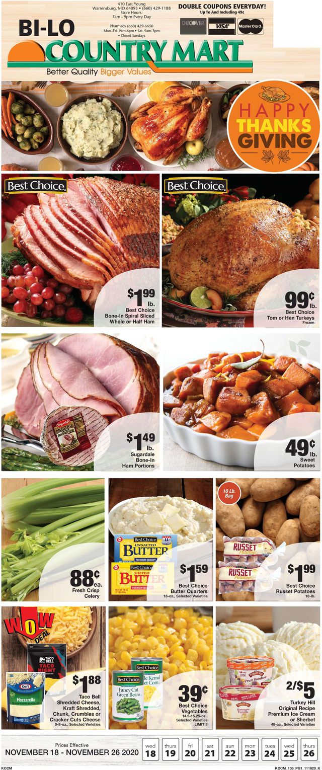 Country Mart Ad from 11/18/2020