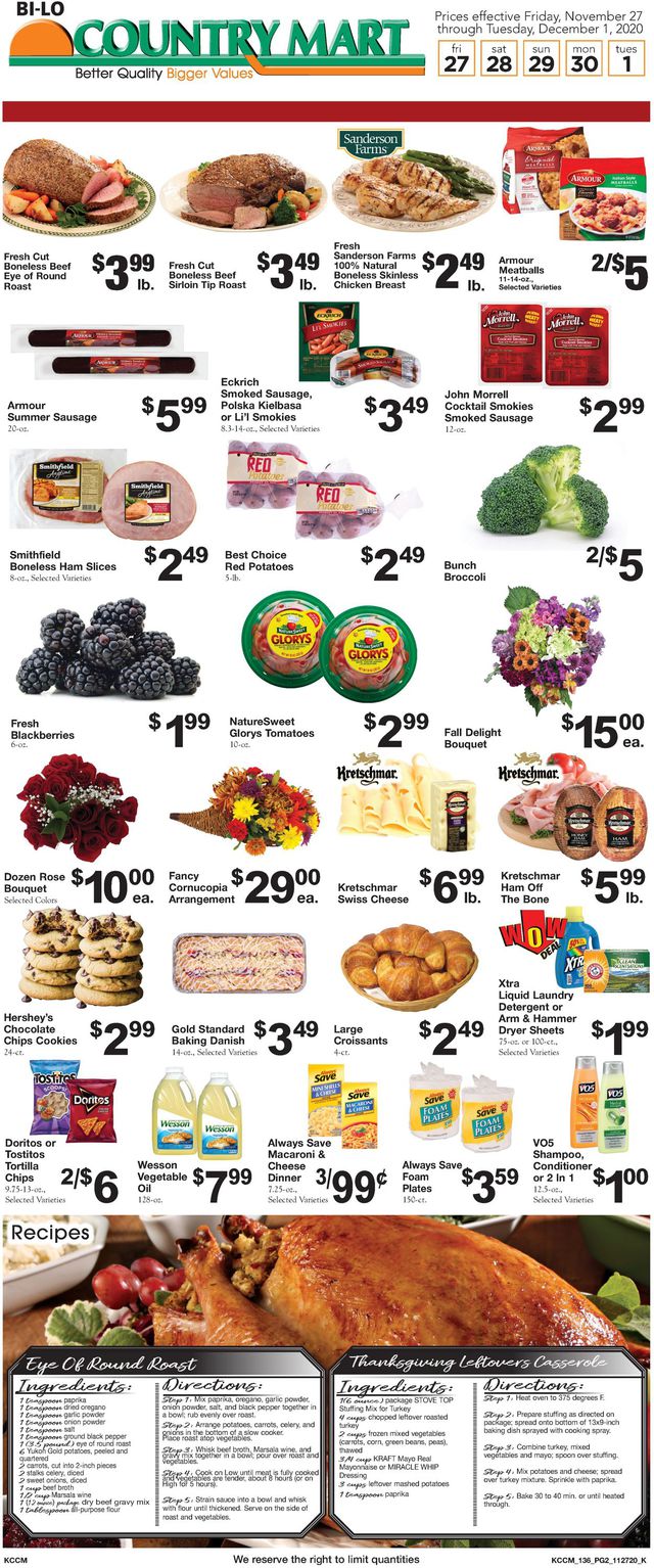 Country Mart Ad from 11/27/2020