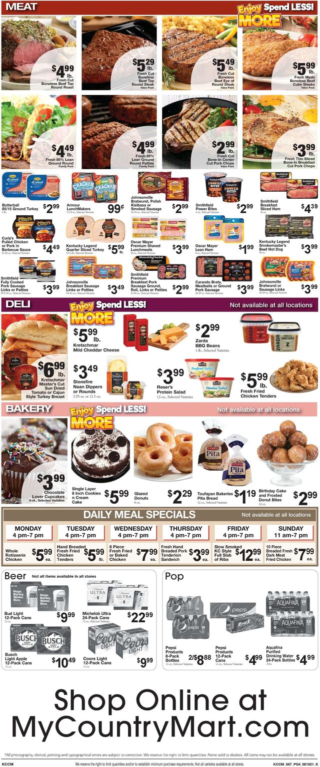 Country Mart Ad from 08/17/2021